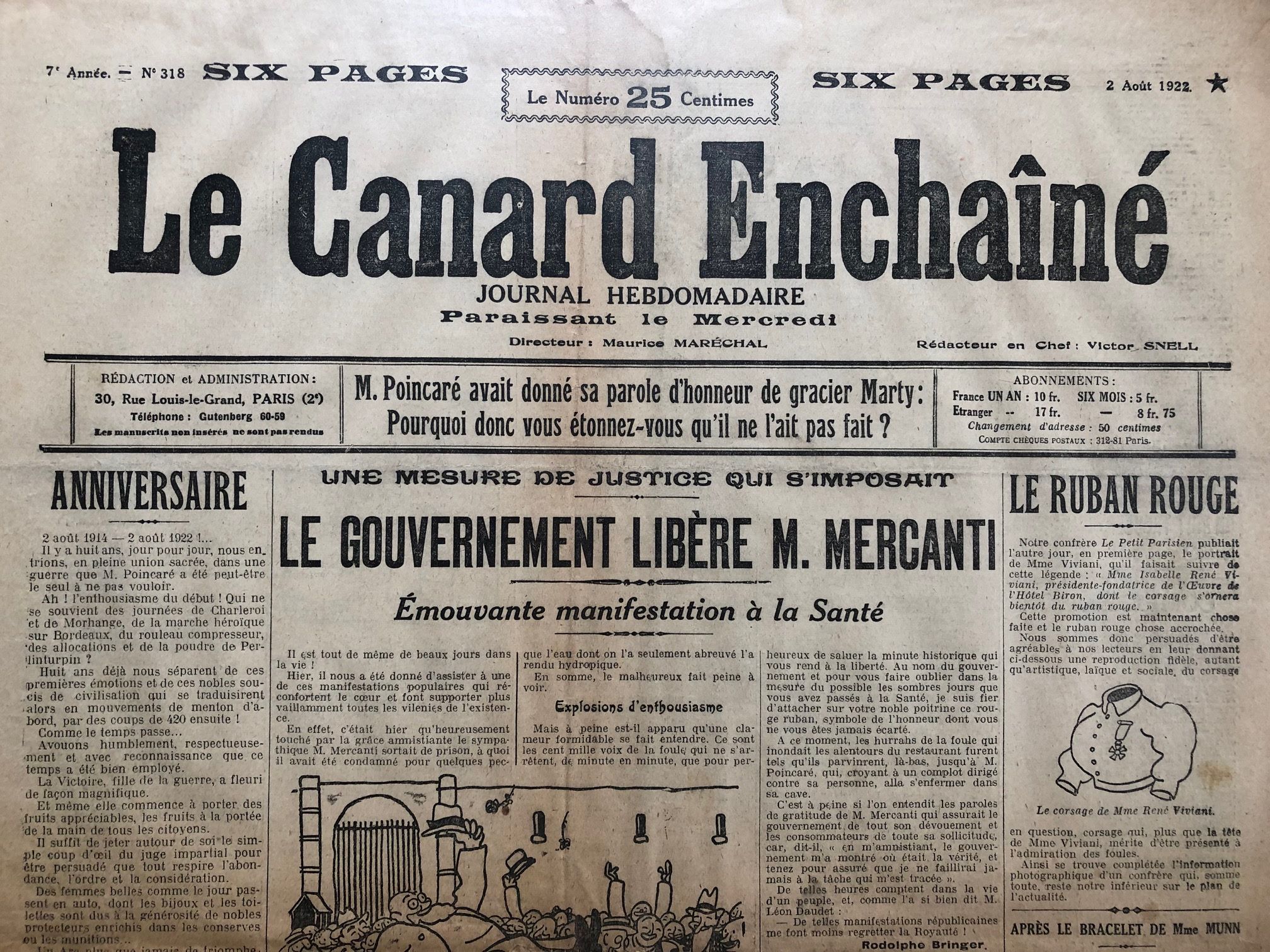 Couac ! | Acheter un Canard | Vente d'Anciens Journaux du Canard Enchaîné. Des Journaux Satiriques de Collection, Historiques & Authentiques de 1916 à 2004 ! | 318