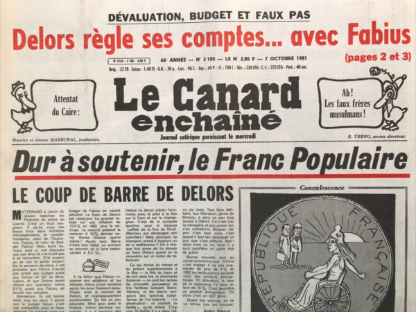 N° 3180 du Canard Enchaîné -  7 Octobre 1981