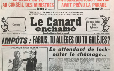 N° 3181 du Canard Enchaîné –  14 Octobre 1981