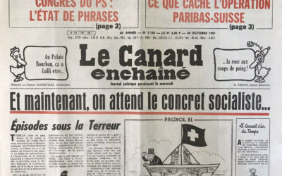 N° 3183 du Canard Enchaîné –  28 Octobre 1981