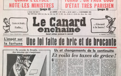 N° 3184 du Canard Enchaîné –  4 Novembre 1981