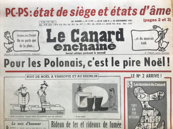 N° 3191 du Canard Enchaîné -  23 Décembre 1981