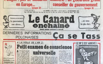 N° 3192 du Canard Enchaîné –  30 Décembre 1981