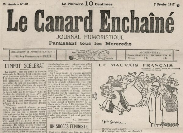 N° 32 du Canard Enchaîné -  7 Février 1917