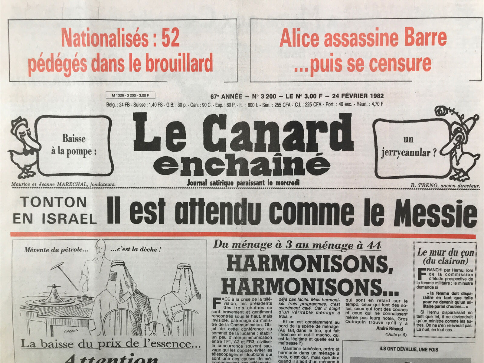 Couac ! | Acheter un Canard | Vente d'Anciens Journaux du Canard Enchaîné. Des Journaux Satiriques de Collection, Historiques & Authentiques de 1916 à 2004 ! | 3200