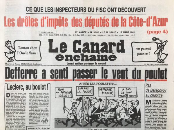 N° 3202 du Canard Enchaîné -  10 Mars 1982
