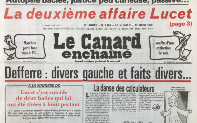 N° 3203 du Canard Enchaîné – 17 Mars 1982
