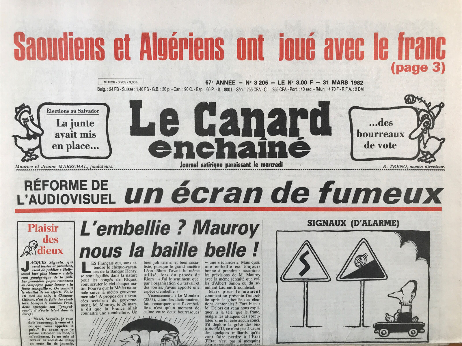 Couac ! | Acheter un Canard | Vente d'Anciens Journaux du Canard Enchaîné. Des Journaux Satiriques de Collection, Historiques & Authentiques de 1916 à 2004 ! | 3205