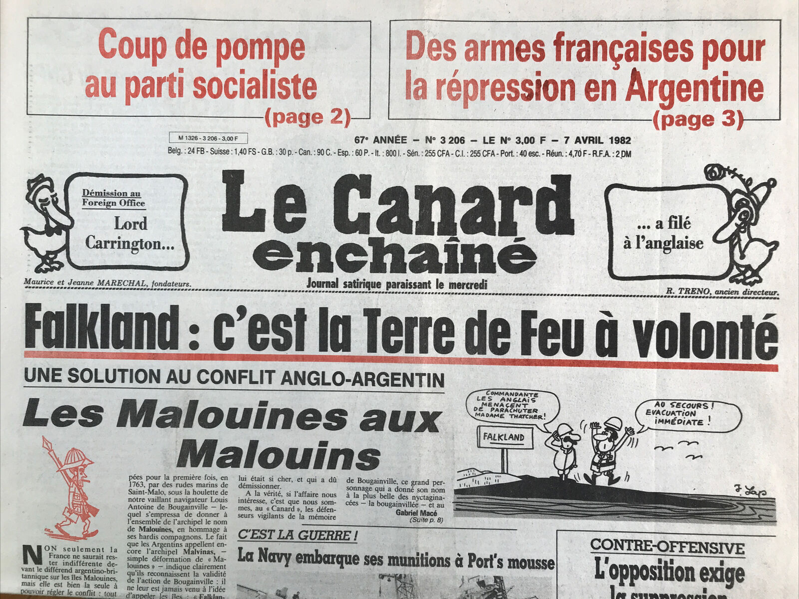 Couac ! | Acheter un Canard | Vente d'Anciens Journaux du Canard Enchaîné. Des Journaux Satiriques de Collection, Historiques & Authentiques de 1916 à 2004 ! | 3206
