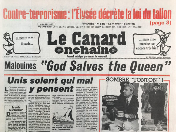N° 3210 du Canard Enchaîné -  5 Mai 1982
