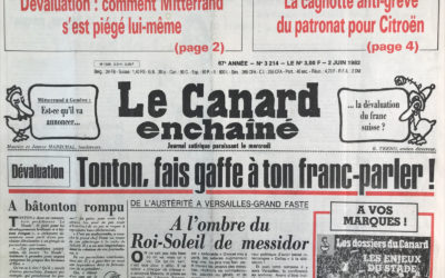N° 3214 du Canard Enchaîné –  2 Juin 1982