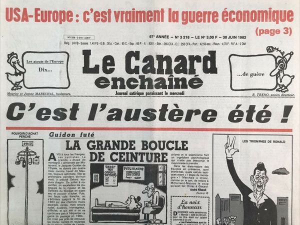 N° 3218 du Canard Enchaîné -  30 Juin 1982