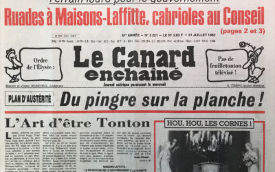 N° 3221 du Canard Enchaîné –  21 Juillet 1982