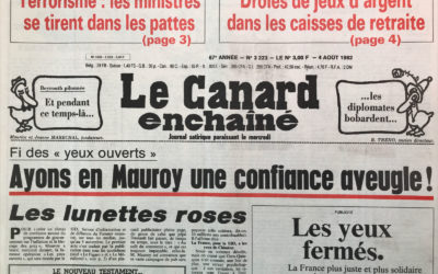 N° 3223 du Canard Enchaîné –  4 Août 1982