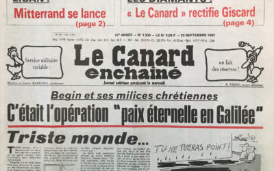 N° 3230 du Canard Enchaîné –  22 Septembre 1982