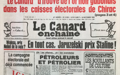 N° 3233 du Canard Enchaîné –  13 Octobre 1982