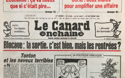 N° 3235 du Canard Enchaîné –  27 Octobre 1982