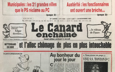 N° 3239 du Canard Enchaîné –  24 Novembre 1982