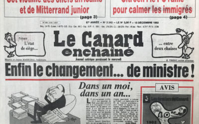 N° 3242 du Canard Enchaîné –  15 Décembre 1982