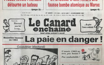 N° 3244 du Canard Enchaîné –  29 Décembre 1982