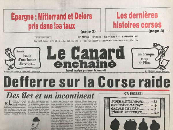 N° 3246 du Canard Enchaîné -  12 Janvier 1983