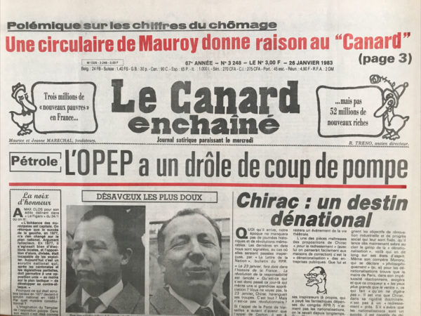 N° 3248 du Canard Enchaîné -  26 Janvier 1983
