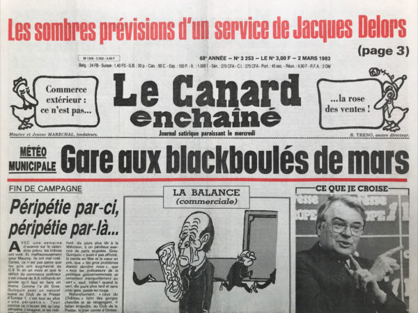 N° 3253 du Canard Enchaîné -  2 Mars 1983
