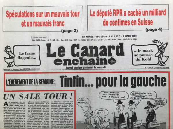 N° 3254 du Canard Enchaîné -  9 Mars 1983