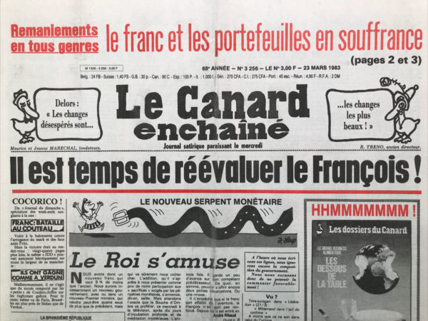 N° 3256 du Canard Enchaîné -  23 Mars 1983