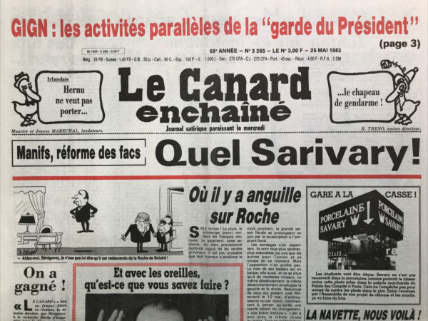 N° 3265 du Canard Enchaîné -  25 Mai 1983