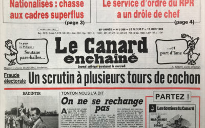 N° 3268 du Canard Enchaîné –  15 Juin 1983