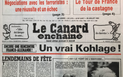 N° 3273 du Canard Enchaîné –  20 Juillet 1983