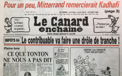 N° 3278 du Canard Enchaîné –  24 Août 1983