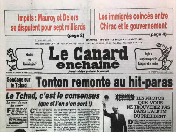 N° 3279 du Canard Enchaîné -  31 Août 1983