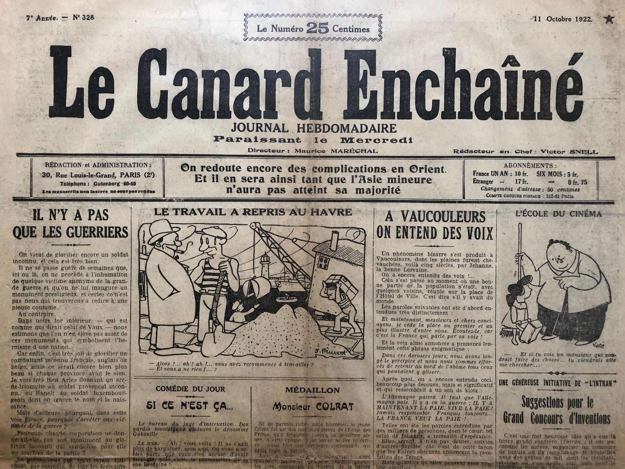 Couac ! | Acheter un Canard | Vente d'Anciens Journaux du Canard Enchaîné. Des Journaux Satiriques de Collection, Historiques & Authentiques de 1916 à 2004 ! | 328