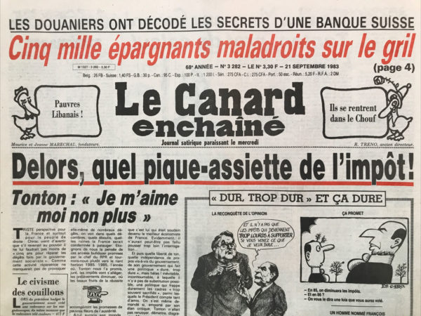 N° 3282 du Canard Enchaîné -  21 Septembre 1983