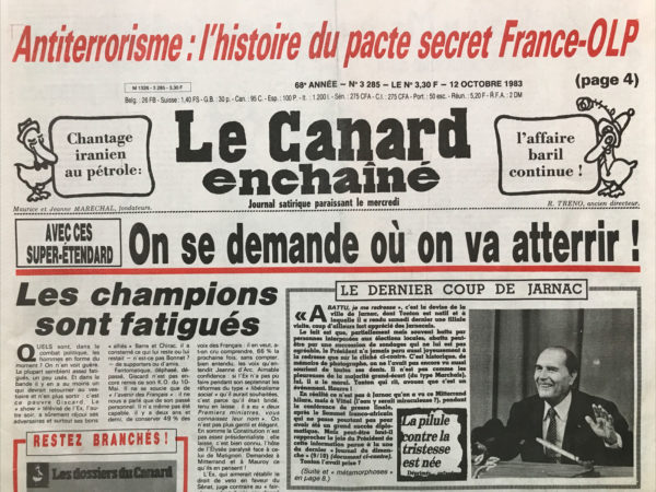 N° 3285 du Canard Enchaîné -  12 Octobre 1983
