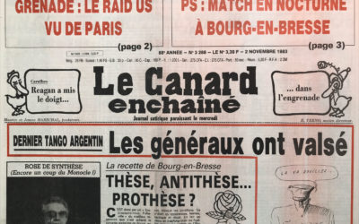 N° 3288 du Canard Enchaîné –  2 Novembre 1983