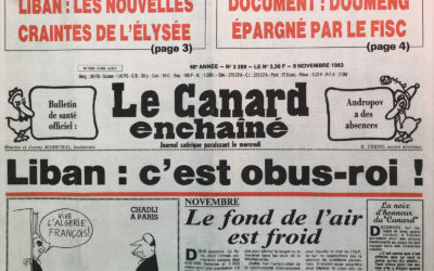 N° 3289 du Canard Enchaîné –  9 Novembre 1983