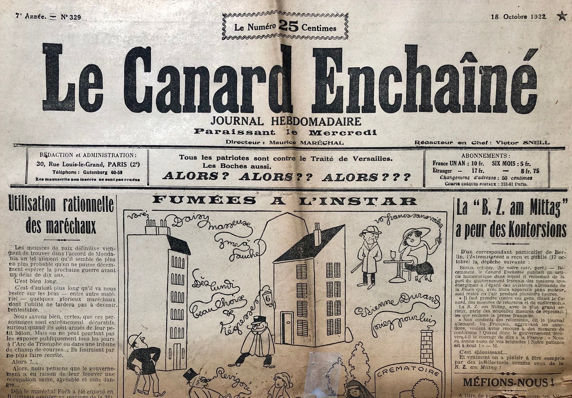 Couac ! | Acheter un Canard | Vente d'Anciens Journaux du Canard Enchaîné. Des Journaux Satiriques de Collection, Historiques & Authentiques de 1916 à 2004 ! | 329 2