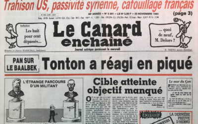 N° 3291 du Canard Enchaîné –  23 Novembre 1983