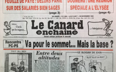 N° 3292 du Canard Enchaîné –  30 Novembre 1983