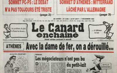 N° 3293 du Canard Enchaîné –  7 Décembre 1983