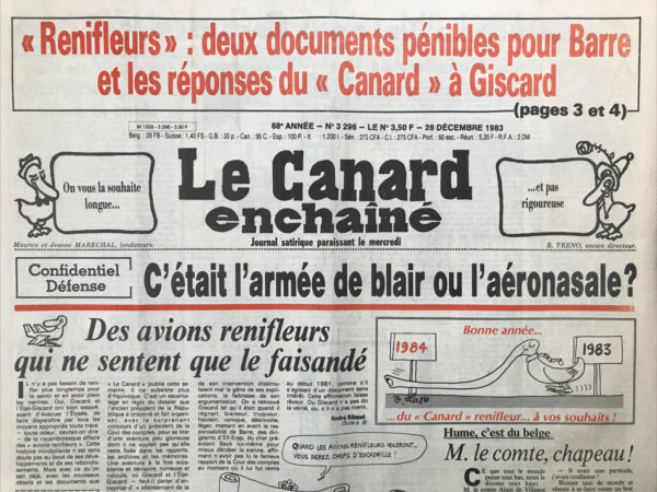 N° 3296 du Canard Enchaîné -  28 Décembre 1983