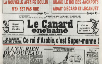 N° 3299 du Canard Enchaîné –  18 Janvier 1984