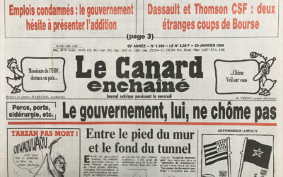 N° 3300 du Canard Enchaîné –  25 Janvier 1984