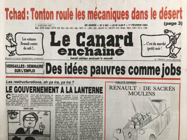 N° 3301 du Canard Enchaîné -  1 Février 1984