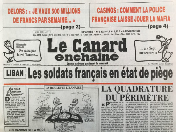 N° 3302 du Canard Enchaîné -  8 Février 1984