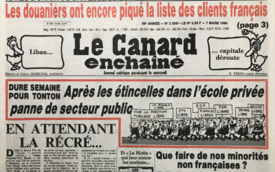 N° 3306 du Canard Enchaîné –  7 Mars 1984