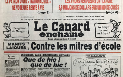 N° 3313 du Canard Enchaîné –  25 Avril 1984